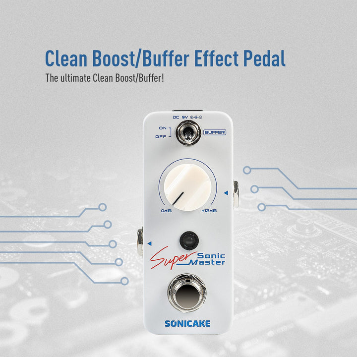 PEDAL GUITARRA ELECTRICA SONICAKE BUFFER, SONIC SUPER MASTER QSS-22