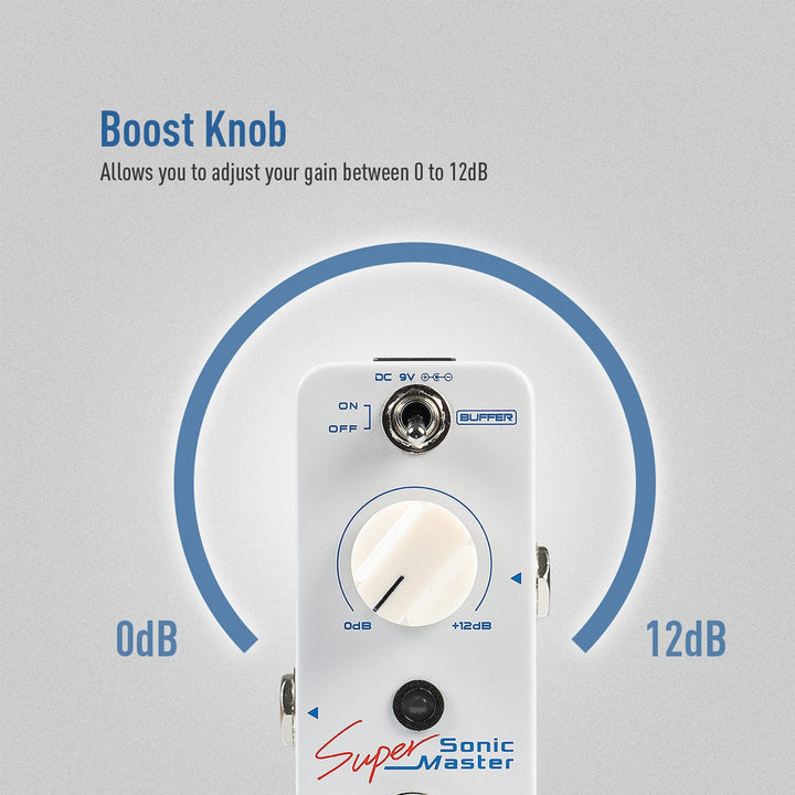 PEDAL GUITARRA ELECTRICA SONICAKE BUFFER, SONIC SUPER MASTER QSS-22