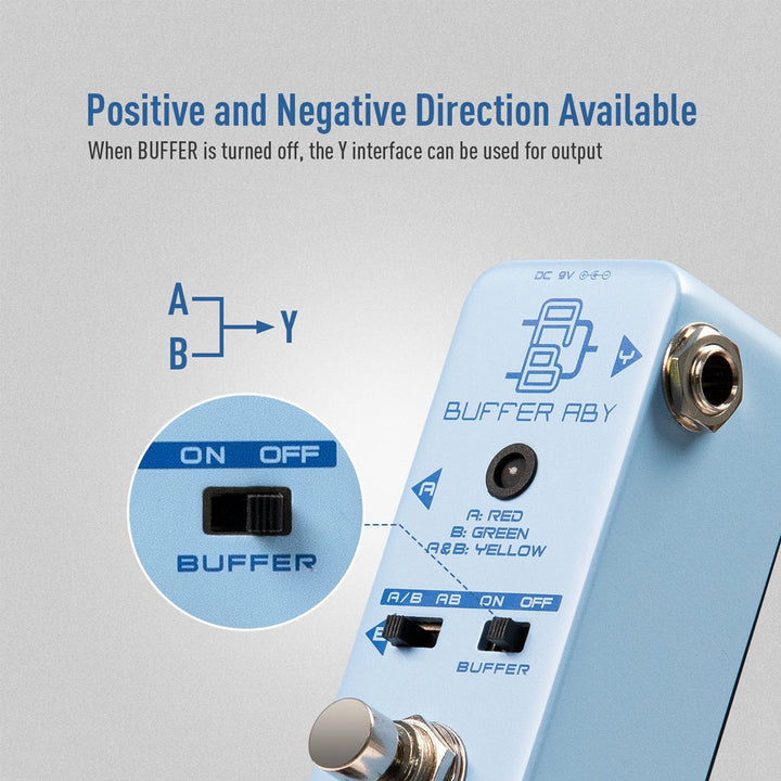 PEDAL GUITARRA ELECTRICA SONICAKE SWITCHER, BUFFER ABY QSS-23