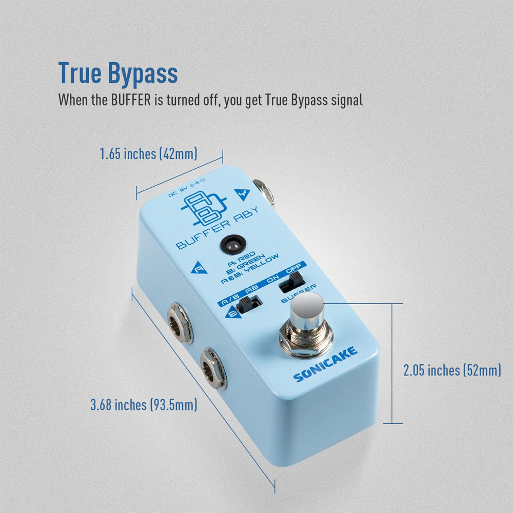 PEDAL GUITARRA ELECTRICA SONICAKE SWITCHER, BUFFER ABY QSS-23