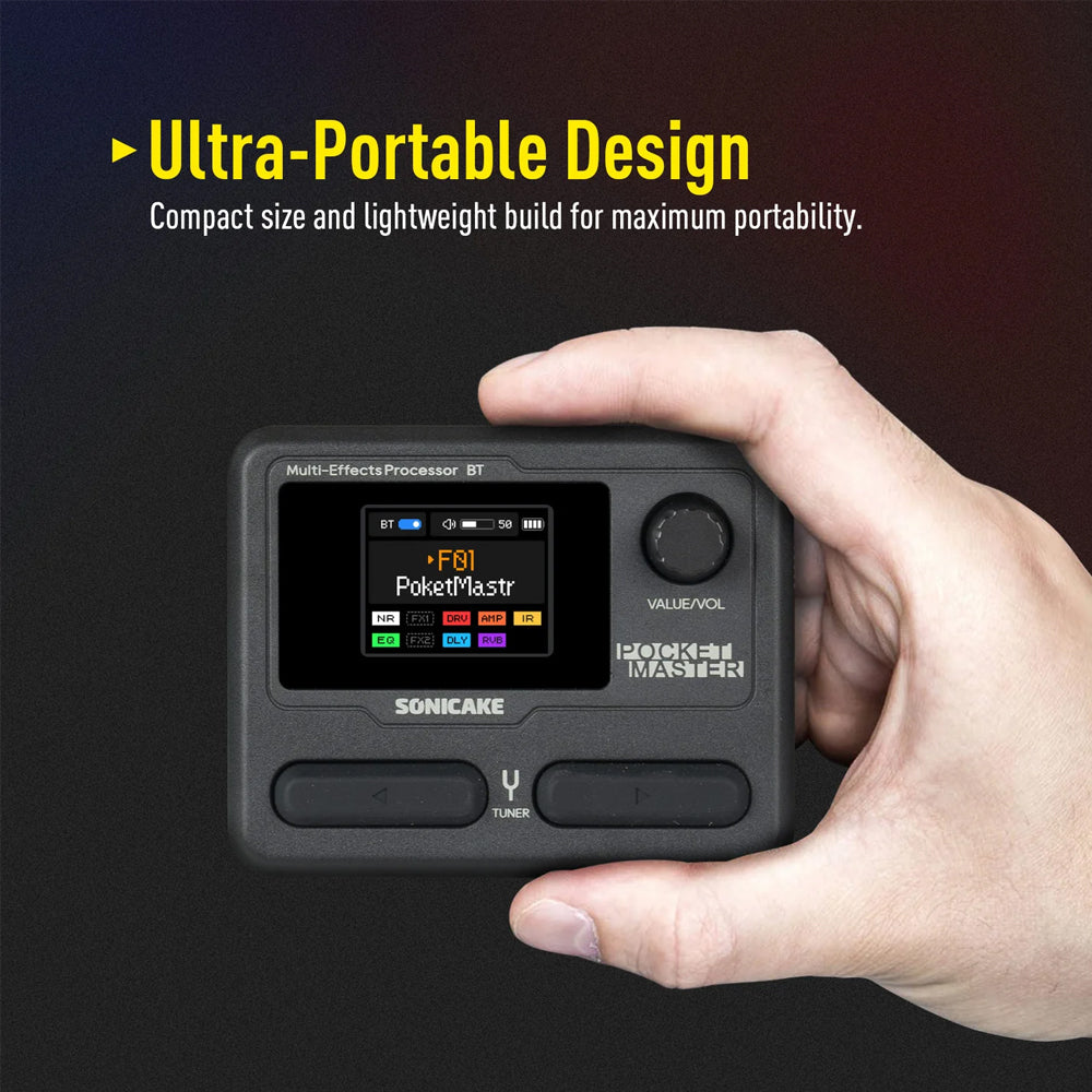 PEDALERA GUITARRA ELECTRICA SONICAKE, POCKET MASTER, BLACK QME-10BK
