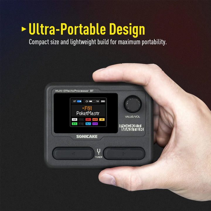 PEDALERA GUITARRA ELECTRICA SONICAKE, POCKET MASTER, BLACK QME-10BK