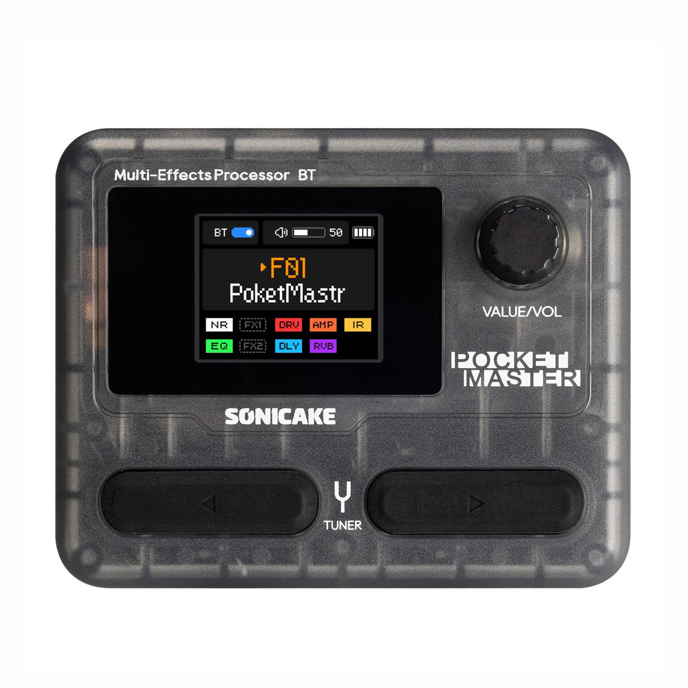 PEDALERA GUITARRA ELECTRICA SONICAKE, POCKET MASTER, TRANS BLACK QME-10TBK