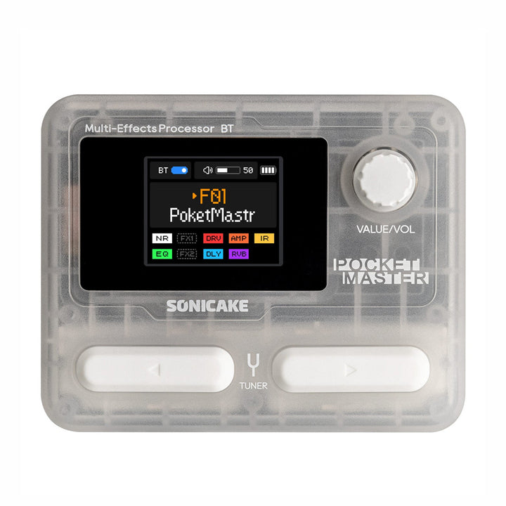 PEDALERA GUITARRA ELECTRICA SONICAKE, POCKET MASTER, TRANS WHITE QME-10TWH