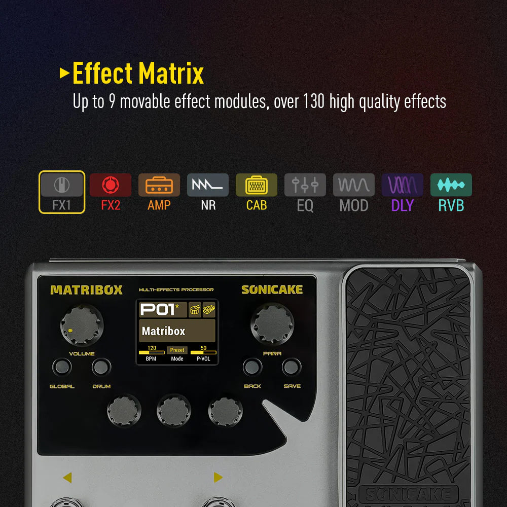 PEDALERA GUITARRA ELECTRICA SONICAKE, MATRIBOX QME-50