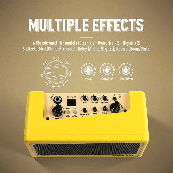 AMPLIFICADOR GUITARRA ELECTRICA SONICAKE,  9 WATT, 2 X 2.5", AMP TOAST QAM-50