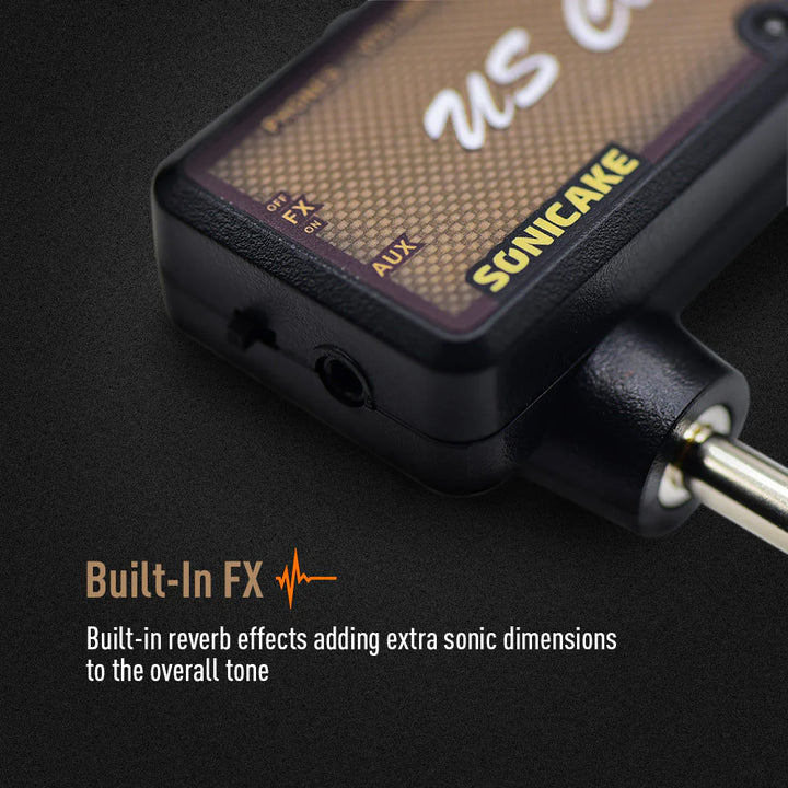 AMPLIFICADOR GUITARRA ELECTRICA PORTATIL SONICAKE CON AUDIFONO, US CLASSIC QAP-2E
