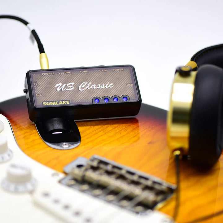 AMPLIFICADOR GUITARRA ELECTRICA PORTATIL SONICAKE CON AUDIFONO, US CLASSIC QAP-2E