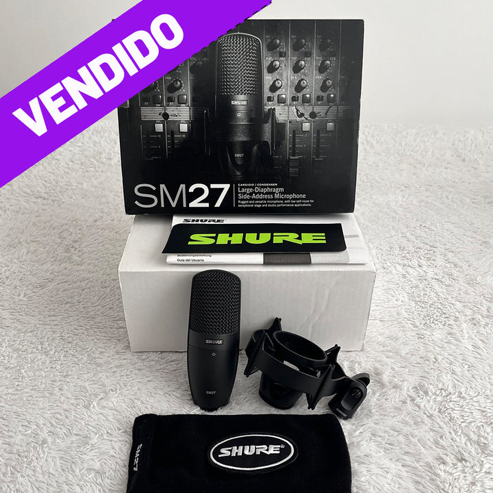 MICRÓFONO DE CONDENSADOR SHURE SM27 CARDIOIDE DIAFRAGMA GRANDE (USADO)