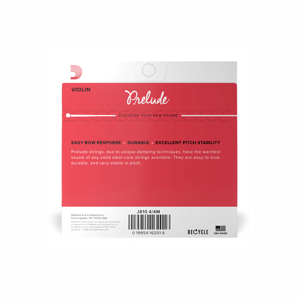 ENCORDADO VIOLIN DADDARIO PRELUDE J810 4/4M MEDIUM